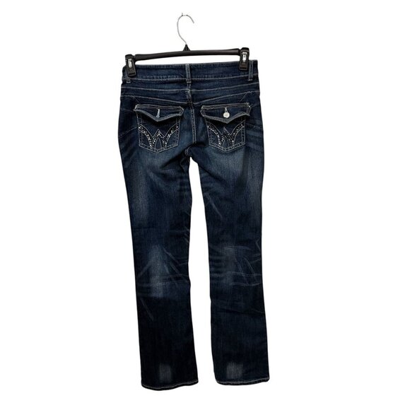 Wrangler Womens Medium Wash Bootcut Jeans With Embellished Back Pockets Size 5 - Picture 8 of 11